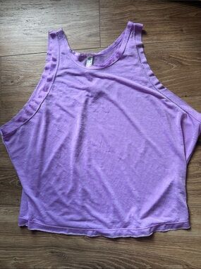 Lavender Sheer Cropped Tank